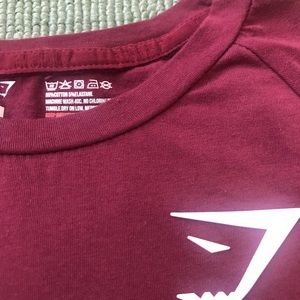 Gym shark tee cranberry med